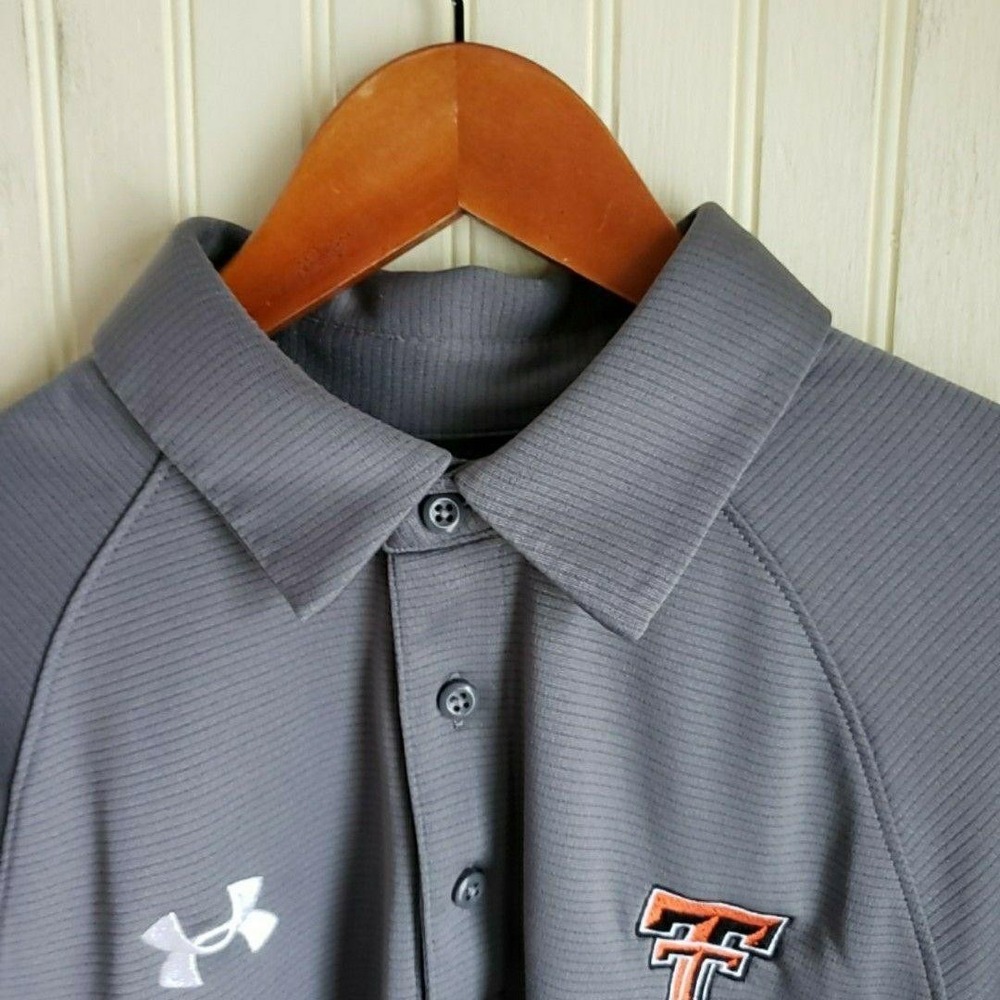 Texas Tech Red Raiders Shirt Mens Large Gray NCAA Football Under Armour HeatGear